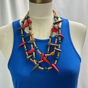 Bohemian Multicolor Beaded Multi-strand Necklace